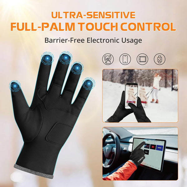 ATERCEL Gloves for Cold Weather Men Women Warm Winter Gloves Touchscreen