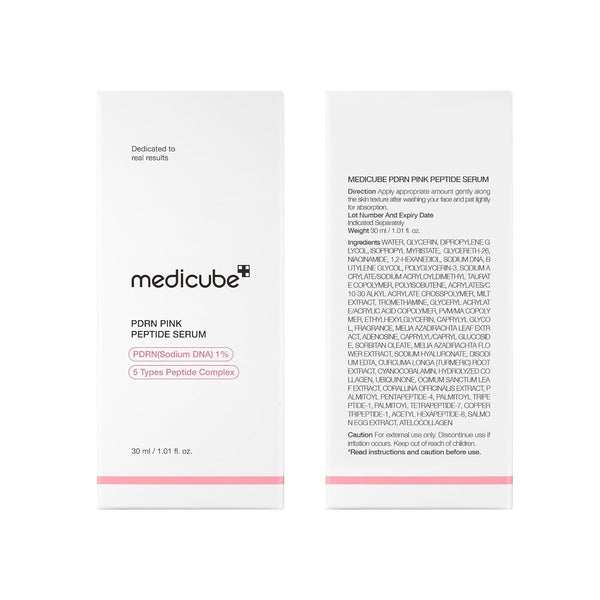 Medicube Salmon DNA PDRN Pink Peptide Serum, Pink Glow Serum, Peptide, Niacinamide, Hydrating & Moisturizing & Firming, Uneven Skin Tone, Korean