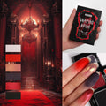 Afflano Red Black Eyeshadow Goth Makeup Palette, Vampire Blood Red Halloween Makeup Palette, Burgundy Dark Smokey Eye Shadow Palette Pigmented,