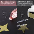Scrapbook Tape, 4 Pack Double Sided Tape Roller for Crafts, Adhesive Glue Runner Scrapbooking Supplies Journaling School Office Supplies for Kids
