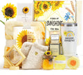 Gifts for Women, Sending Sunflower Gifts for Mom, 10 Pcs Spa Gifts for Women, Birthday Gift Sets, Gifts for Her, Unique Holiday Gift Basket for