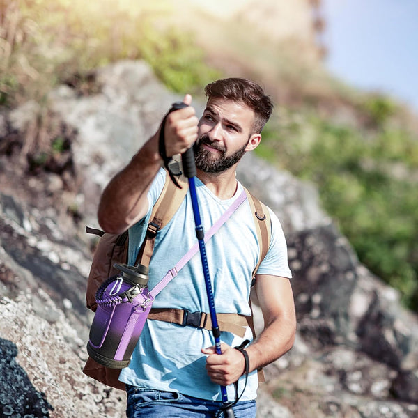 Insulated Water Bottle | Thickened Stainless Steel Vacuum Metal Thermos | Portable Sports Half Gallon Large Water Jug for Gym and Hiking with
