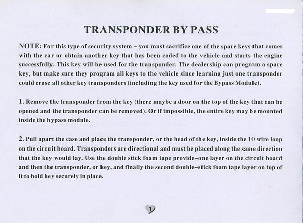 BANVIE Car Immobilizer Transponder Bypass Module for Chip Key, a Spare Chip Key Is Required, Not Fit for Other Immobilizer Way