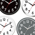 AKCISOT Wall Clock Modern Black Silent Non Ticking Wall Clocks Battery Operated 12 Inch, Small Analog Classic Clock Decorative for Bedroom,
