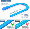 Dryer Vent Cleaner Kit Dryer Lint Vacuum Attachment with Stretch Universal Connector, Dryer Vent Cleaning Tool Vacuum Hose Lint Remover, Blue
