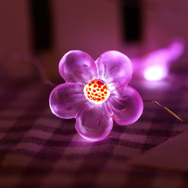 Flower String Lights?Fairy Pink Cherry Blossom String Lights 21Ft 40 Leds Waterproof USB Plug in Fun Room Lights for Spring, Nursery, Wedding,