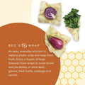 Bee'S Wrap Beeswax Wraps for Food - Honeycomb Large 3 Pack Made in USA Reusable & Organic Food Wraps, Sandwich Wrap & Bowl Covers - Eco-Friendly