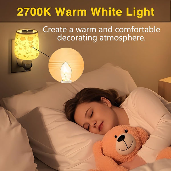 Wax Warmer Bulb - Salt Lamp Bulb - 15 Watt Light Bulbs for Scentsy Wax Warmer,C7/120V/E12 Long Lasting Nightlight Replacement Bulbs for Plug in