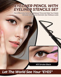 Black Eyeliner Pencil Retractable Gel Eyeliner Pencil Built in Sharpener Waterproof Smudge Proof Waterline Eye Liner Pencil Smooth Creamy Texture