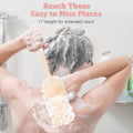 4Pack Back Scrubber for Shower Loofah with Long Handle, Shower Brush for Body, 17â³ Loofah on a Stick for Men Women Bathing Accessories, Scrubber