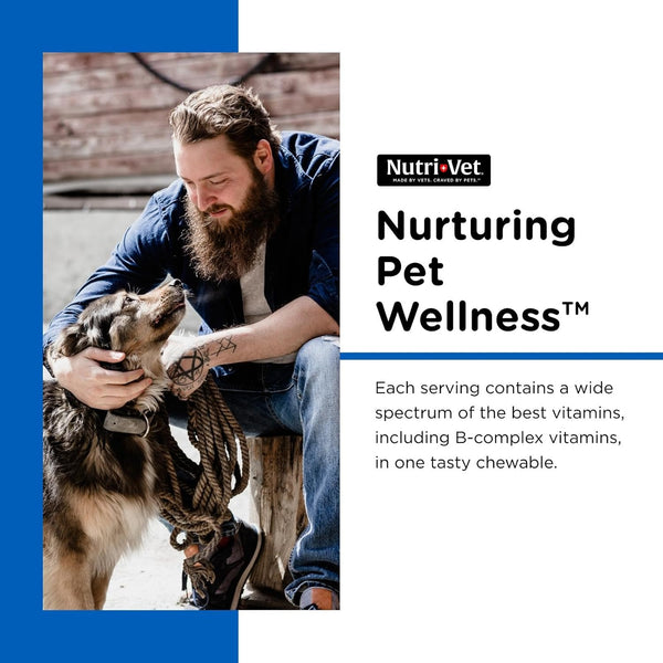 Nutri-Vet Multi-Vite Chewables for Adult Dogs, Daily Multivitamin & Mineral Supplement for Overall Health, Immune Support, and Balanced Nutrition,