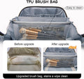 BOYATU Travel Makeup Bag Organizer Cosmetic Bag: 3 Pcs Set Make up Bags for Women with Handle - Waterproof Vegan Leather Toiletry Bags with