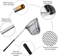 Fishing Landing Net with Aluminum Telescoping Pole 75" Long Handle,Rubber Coated Nylon Mesh,For