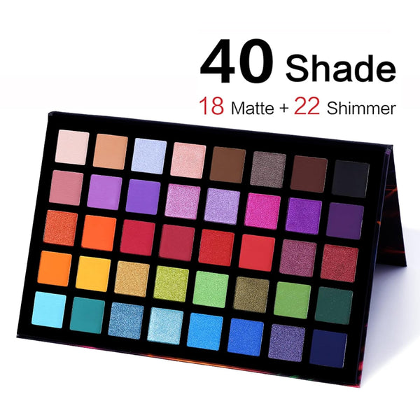 UCANBE Spotlight Eyeshadow Palette Professional 40 Color Eye Shadow Matte Shimmer Makeup Pallet Highly Pigmented Colorful Powder Long Lasting