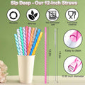 Reusable Straws for Stanley Cup Replacement,12 Inch Plastic Extra Long Straw for 40/30 Oz Tumbler,Clear Hard Drinking Straws for Stanley,10Mm