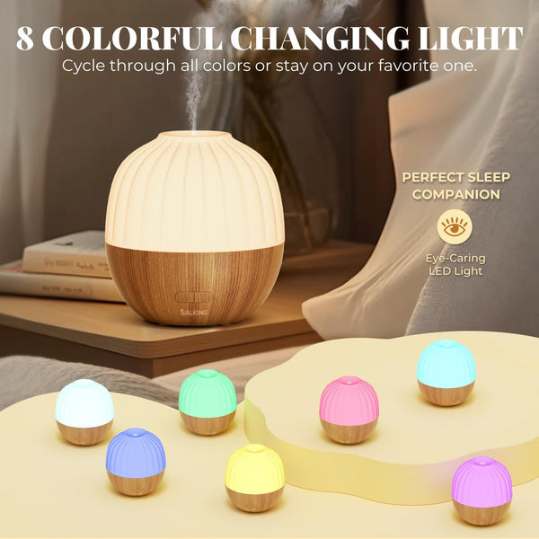 SALKING Essential Oil Diffuser, 300Ml Aromatherapy Diffuser for Essential Oils, Ultrasonic Diffuser with Adjustable Mist Mode Timers, Cool Mist
