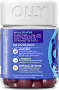 OLLY Extra Strength Sleep Gummy, 5 Mg Melatonin, L-Theanine, Chamomile, Lemon Balm, Sleep Aid, Blackberry - 50 Count