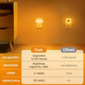 Doresshop Amber Night Light, Auto On/Off, 0-100 LM Adjustable Brightness, Dimmable Plug into Wall Light Sensor Night Light for Kids Room, Bedroom,