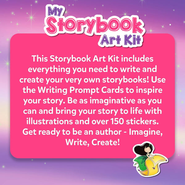 Skillmatics Storybook Art Kit - Create Fairytale Stories, DIY Craft & Writing Kit with 300+ Stickers, Scrapbooking & Journal Activity, Gifts for