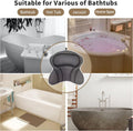 Bath Pillow - Ergonomic Bath Pillows for Tub Neck and Back Support, Bathtub Pillow with Powerful Suction Cups, Quick Dry & Ultra Soft 4D Mesh Tub