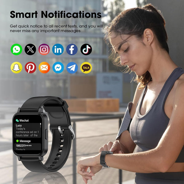 Fitness Tracker, Fitness Watch with Blood Oxygen, Blood Pressure & Heart Rate Monitor, Steps Calories Counter, Sleep Monitor, Pedometer 50 Meters