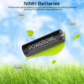 Rechargeable AA Batteries with Charger, POWEROWL 8 Pack of 2800Mah High Capacity Low Self Discharge Ni-Mh Double a Batteries with Smart 8 Bay