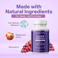 Sleeping Pills & Resveratrol Supplement for anti Aging - Sleep Supplement with Melatonin, Resveratrol, Zinc & Magnesium - Wake up Looking Younger