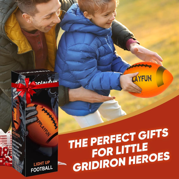 Light up Football Gifts for Boys 8-12: LED Youth Glow in the Dark Footballs Size 6 Kids Games Cool Toys 8-13, Sports and Outdoor Birthday Gifts