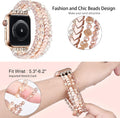 MOFREE Beaded Bracelet Compatible with Apple Watch Band 38Mm/40Mm/41Mm/42Mmï¼Series 10ï¼ 9/8/7/SE/6/5/4/3/2/1 Women Fashion Handmade Elastic Stretch