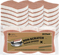 Orighty Non-Scratch Scrub Sponge, 24-Pack, Cellulose Kitchen Scrubber Sponges, Ideal for Kitchen Cleaning, Non-Stick Cookware, Washing Dishes,