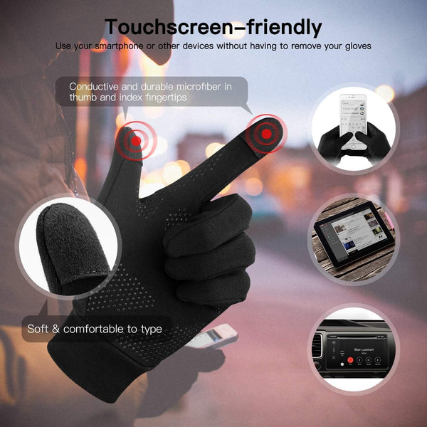 Unigear Lightweight Running Gloves, Touch Screen Anti-Slip Warm Gloves Liners for Cycling Biking Sporting Driving for Men Women