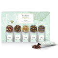 Tea Forte Lotus Single Steeps Loose Leaf Premium Tea Gift Set Sampler, 15 Count 3 of Each Assorted Blends, Pre-Portioned Single Serve Pouches,