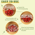 400 Pcs Fresh Keeping Bags,Plastic Food Storage Covers,Elastic Sealing Bowl Lids,Adjustable Wrap Bowl Covers for Family Kitchen Outdoor Picnic