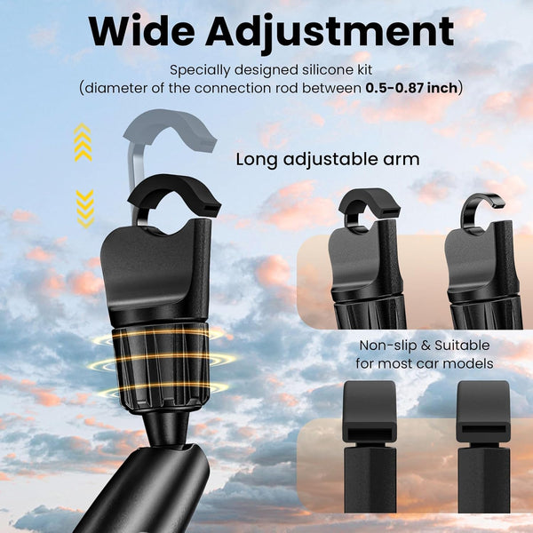 Magnetic Phone Holder for Car, Rear View Mirror Phone Holder, 360Â° Rotating Car Phone Mount, Compatible with Iphone 16/15/14/13/12 Series and All