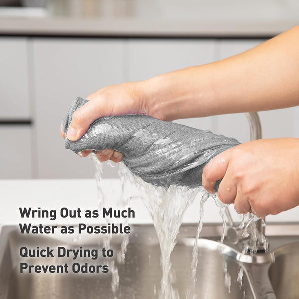 Gray Microfiber Cleaning Cloth 13"X13", Ultra Soft Absorbent Microfiber Cleaning Rags for Housekeeping Cleaning Supplies, Lint Free Reusable