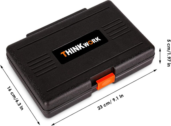 THINKWORK Bolt Extractor Kit, 18-Piece Nut Extractor Socket Set, 3/8" Drive Rounded Bolt Remover, Lug Nut Removal Tool for Damaged, Rusted,