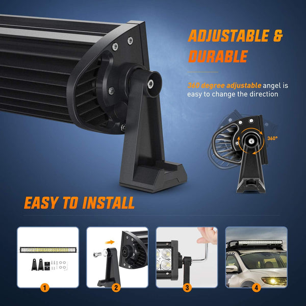 LED Light Bar Nilight 42Inch 240W Spot Flood Combo LED Driving Lamp off Road Lights LED Work Light for Trucks Boat Jeep Lamp