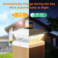Solar Post Cap Lights Outdoor 6 Pack, 2 Mode Bright Fence Post Solar Lights Outdoor Waterproof, Deck Fence Post Cap Light Solar Powered for 4X4