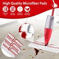 Microfiber Spray Mop Pads Compatible with Promist MAX Reusable Spray Mop Refills for Ocedar Promist Dust Mop,Dual-Action Washable Flip Mop Pads