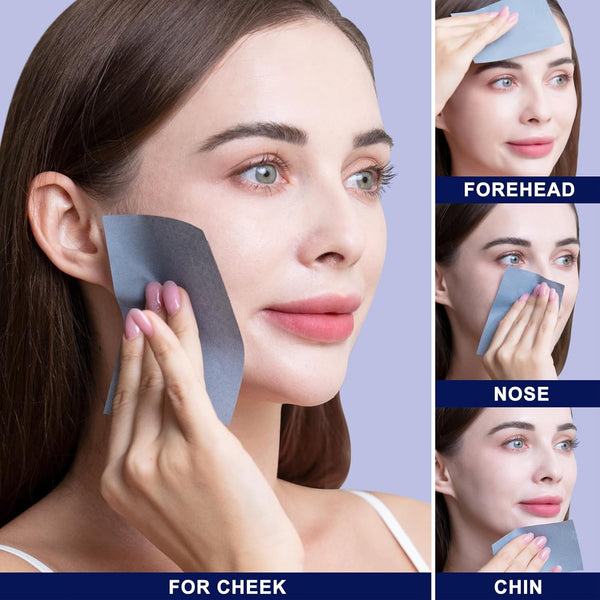 Teenitor 1200 Counts Oil Absorbing Sheets for Face, Oil Blotting Sheets for Face, Bamboo Charcoal Blotting Paper for Oily Skin Face Oil Sheets,