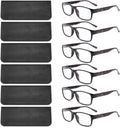 BLS BLUES Reading Glasses for Women/Men Blue Light Blocking, Fashion Readers anti Eye Strain/Migraine Eyeglasses 6 Packs/Case
