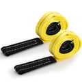 TOPZEA 4 Pack Lifting Sling Straps, 6'X 1" Durable Nylon Tow Straps Rigging Strap with 2 Wide Flat Eye Loops, Tree Saver Recovery Securing Strap