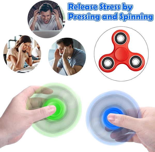 SCIONE Fidget Spinners Toys 5 Pack, Sensory Hand Fidget Pack Bulk, Anxiety Toys Stress Relief Reducer, Party Favors for Kids Adults Goodie Bag