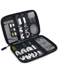 BAGSMART Electronics Travel Organizer Case, Tech Accessories Cord Storage Bag for Phone, Power Bank, SD Card, Cables, Black