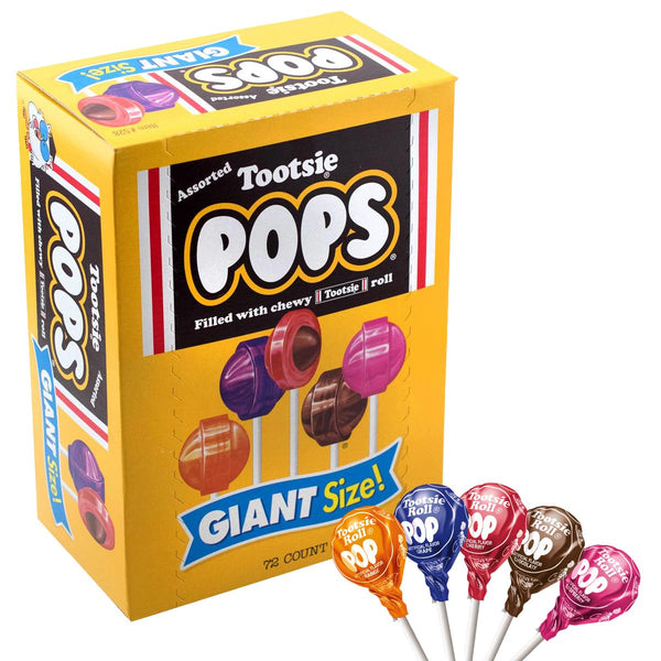 Tootsie Pops Giant Candy - Original Fruity Lollipop with Chocolatey Center - over 3.5 Pound Bag of Assorted Pops - Five Classic Flavors - Peanut