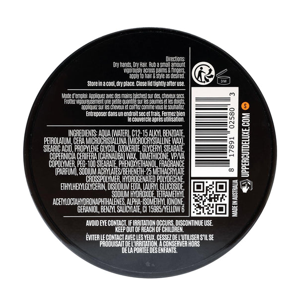 UPPERCUT DELUXE Texture Cream, Re-Workable, Pliable Hold, Natural Finish, 3.5 Oz / 100G