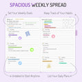 Undated Weekly Planner for 2025, Forvencer Simplified Weekly & Monthly Calendar Planner, Cute Daily Organizer Notebook, Agenda Journal to Track