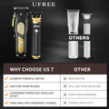 Ufree Hair Clippers for Men, Professional Clippers and Trimmers Set, Cordless Clippers for Hair Cutting, Beard Trimmer, Barber Clippers,