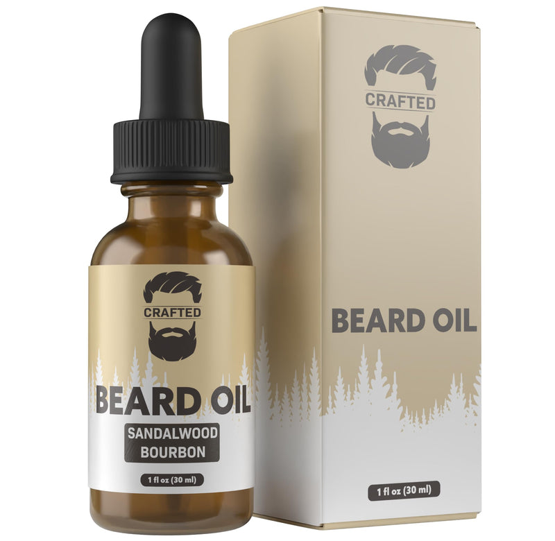 Crafted Beards Beard Oil Beard Oil Conditioner - Leave Your Beard Feeling Amazing - All Natural Ingredients - No Residue - Mustache Oil - 1Oz -