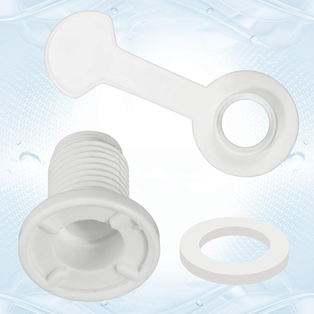 3 Sets Cooler Drain Plug Cooler Plug Replacement Triple Snap Drain Assembly for Coolers 1.14 Inches/ 2.9 Cm Shaft Length, White